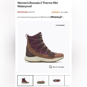 Merrell Women's Bravada 2 Thermo Mid Waterproof size 8